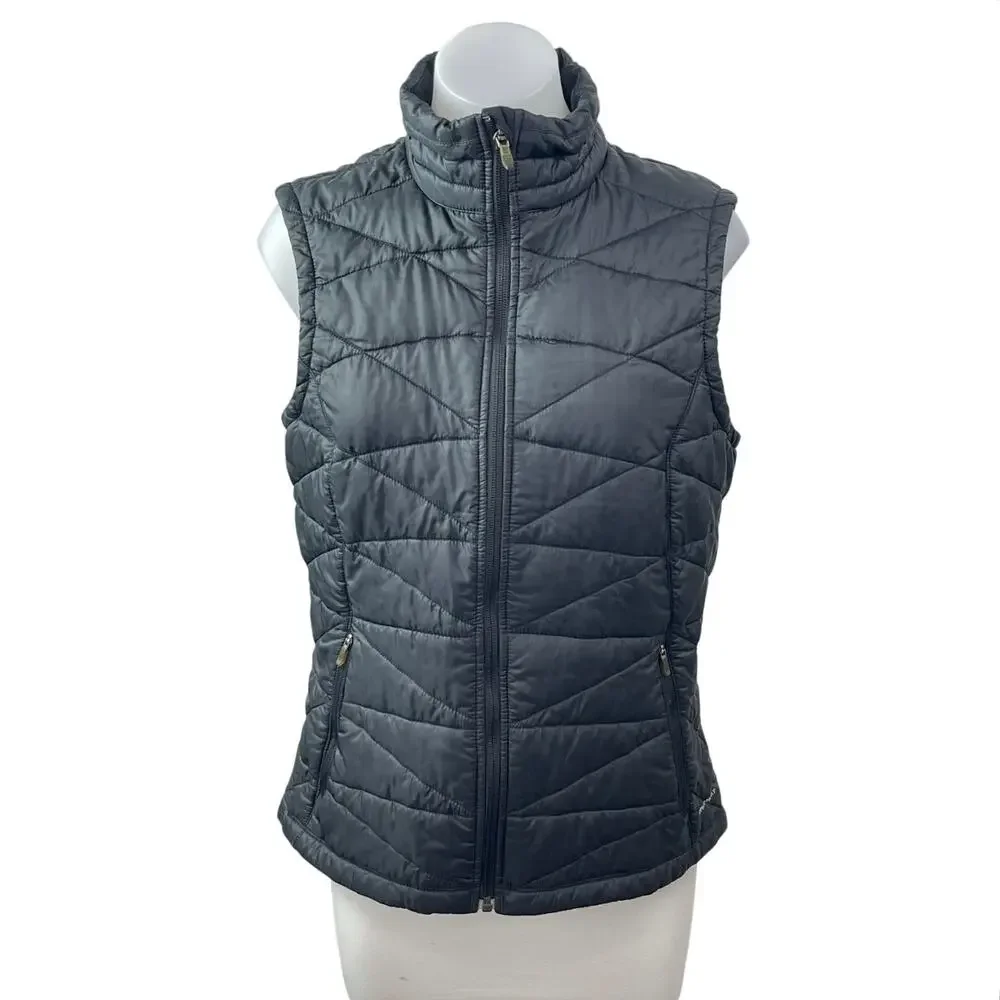 Columbia Omni-Heat Women's Black Sleeveless Puffer Quilted Vest Coat Jacket Sz M